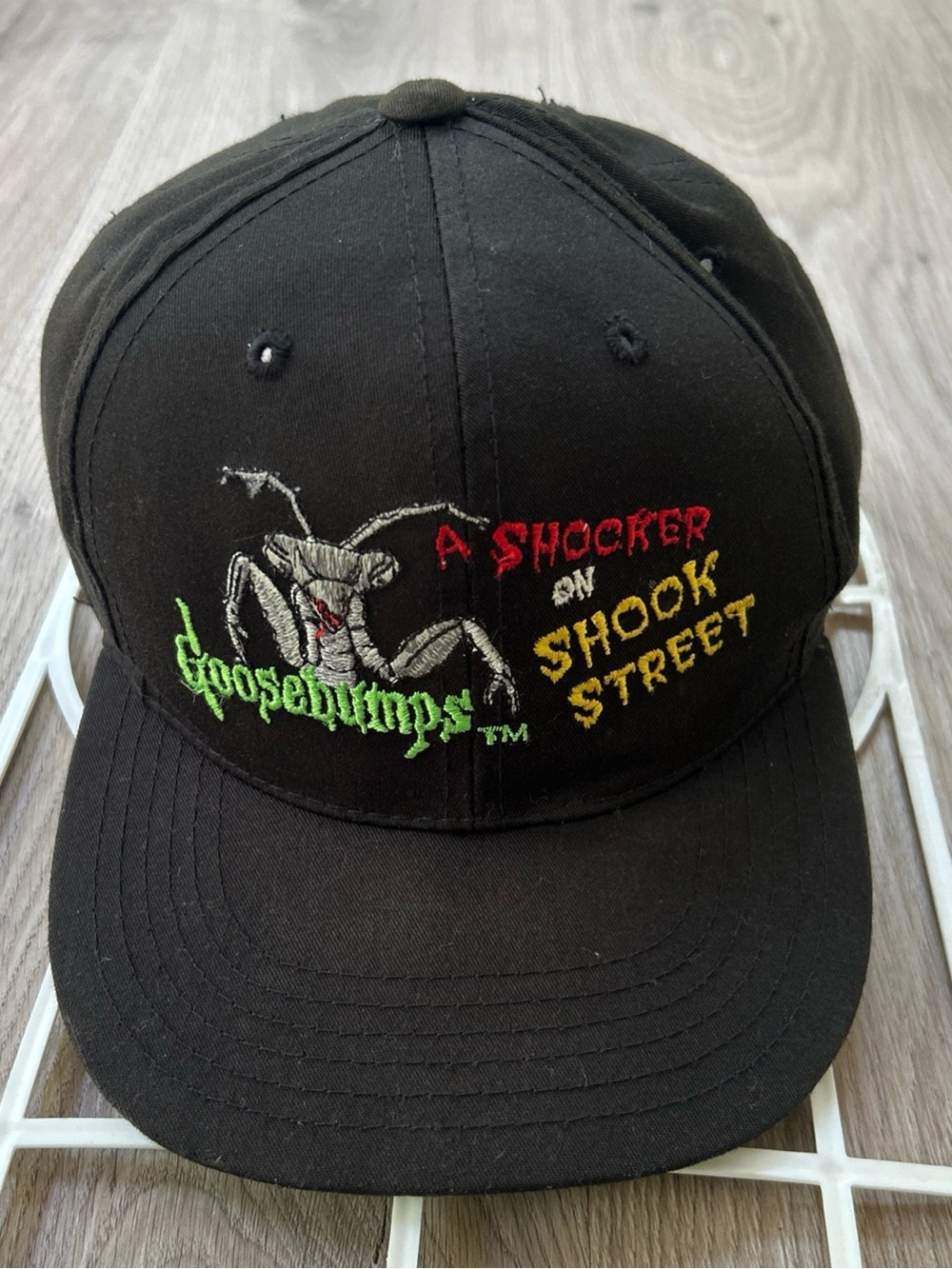 Vintage Goosebumps Kids Black Embroidered Cap - A Shocker on Shook Street